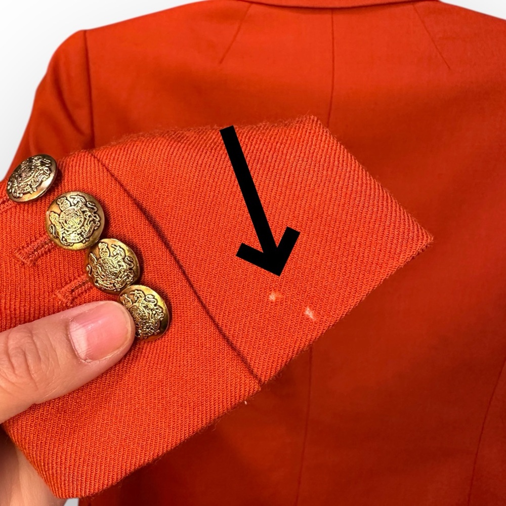 J.Crew Schoolboy Wool Blazer in Orange. Size 2 (XS) - Picture 7 of 12